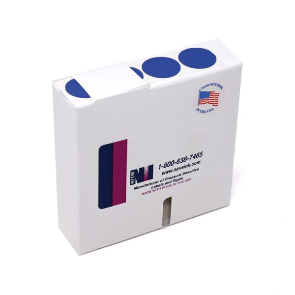 1-1/4" Color Coding Dots Dk Blue - Roll Form